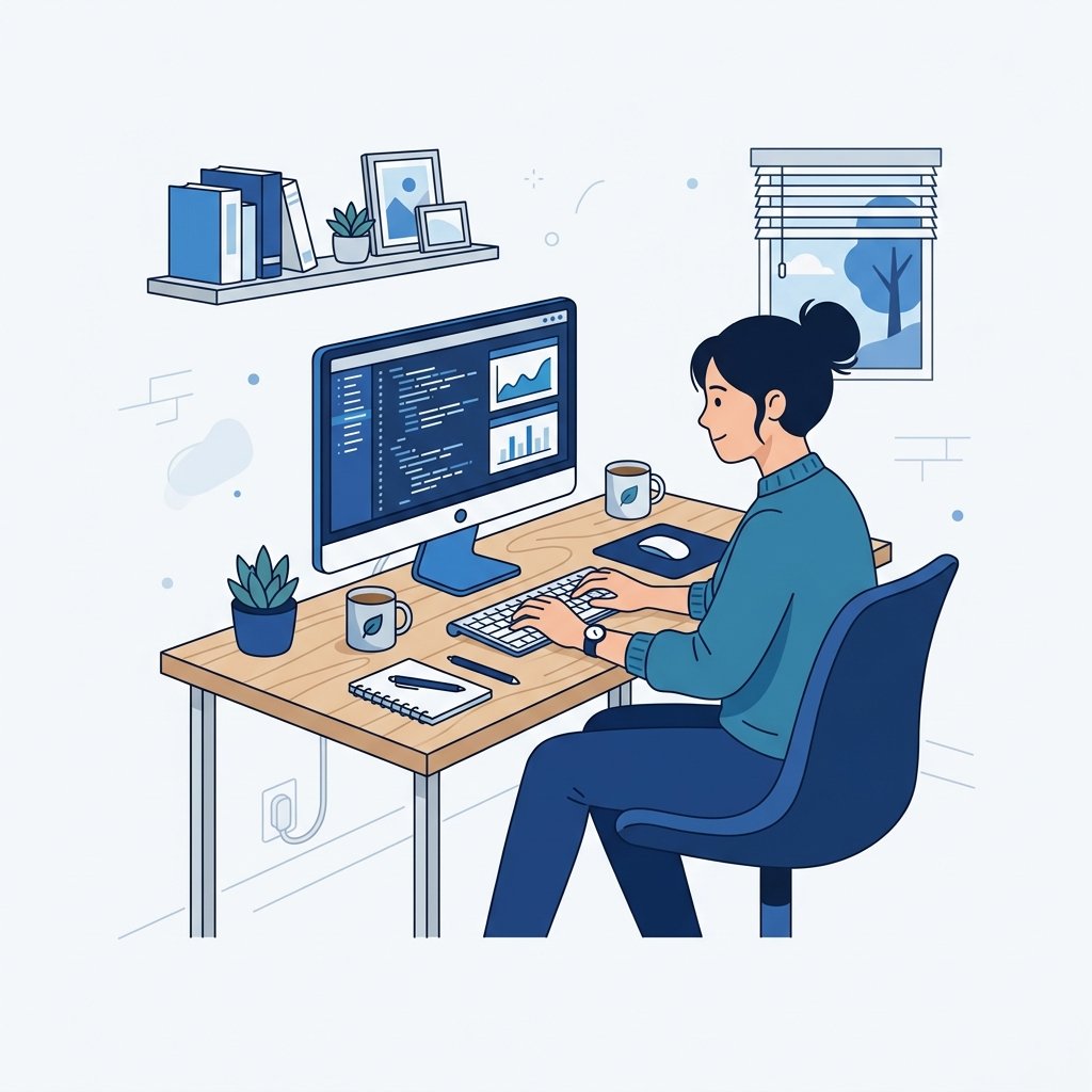 Person working